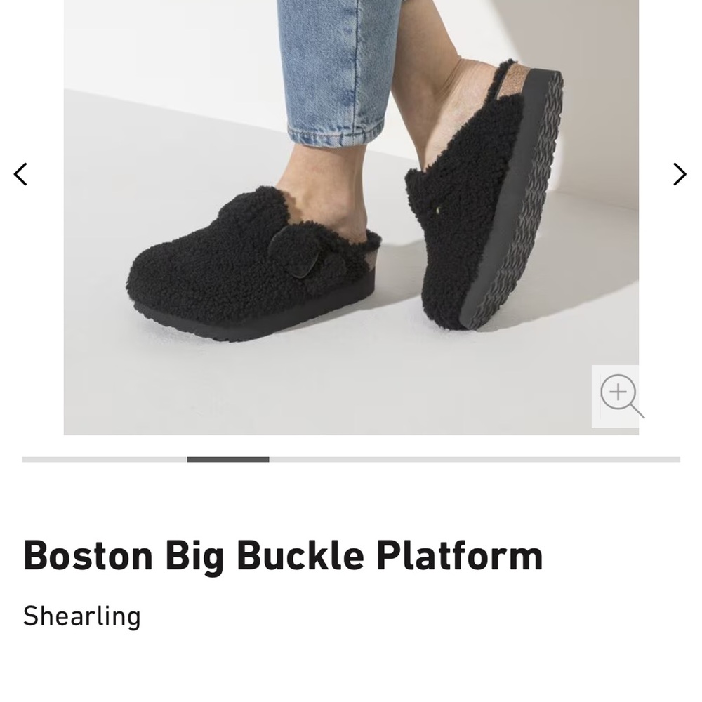 Birkenstock Boston Big Buckle Teddy Shearling Birkenstock Sandal Size 11